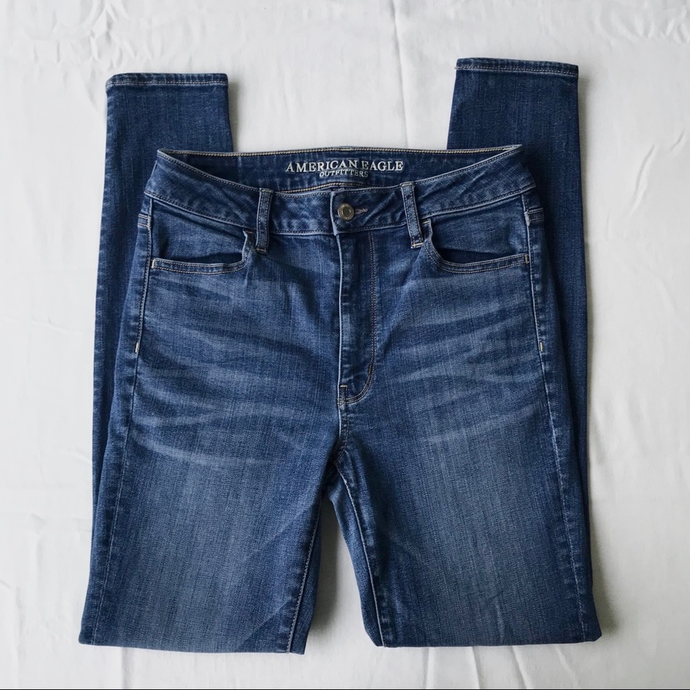 american eagle high rise skinny jeans